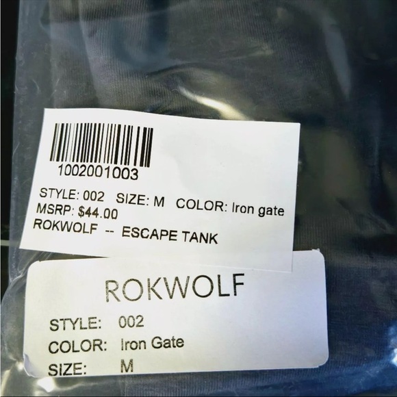 NWT ROKWOLF ESCAPE TANK TOP IRON GATE PIMA COTTON/ MODAL/SPANDEX FORM FIT sze XS - Picture 8 of 8